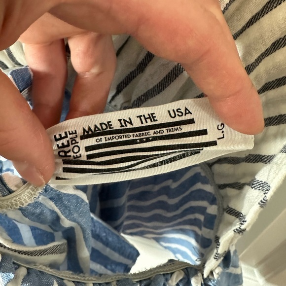 Free People Striped Summer Peplum Halter Top - Picture 4 of 4